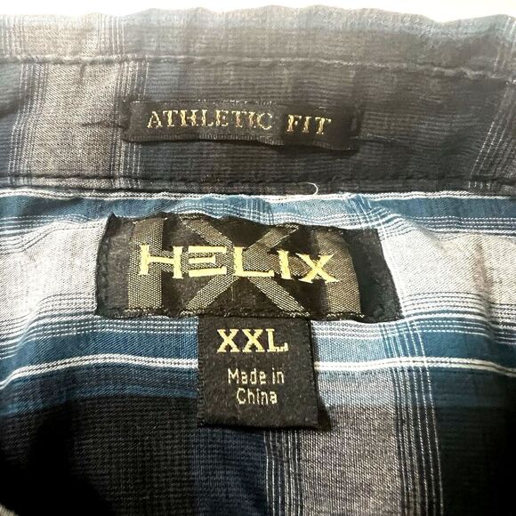 Helix Western Plaid Shirt XXL Athletic Fit Button-Down | Fall Layering Must-Have - Picture 4 of 11